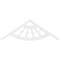 Ekena Millwork Pitch Classic Wagon Wheel Architectural Grade PVC Gable Pediment, 36"W x 12"H x 1"P (8/12) GPP036X012X100CWW - alternate 4